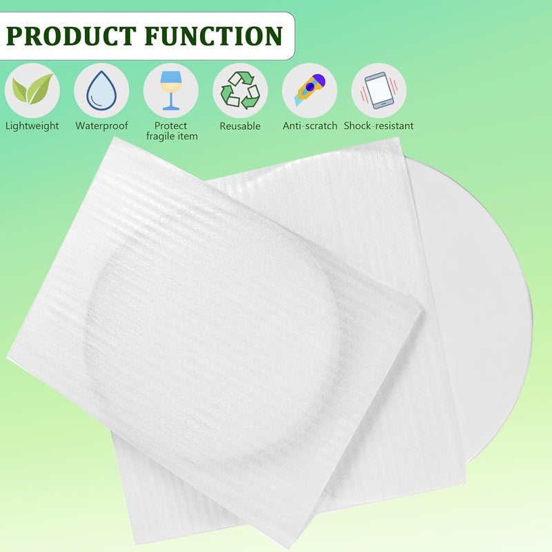 ALISWAT 50Pack Foam Pouches 8x16 inch, Cushion Foam Wrap Pouches for Safeguarding Mugs,Cups,Glasses,China and Dishes - Bubble Bags Wrap Pouches Packing Supplies for Moving and Storage - Image 5